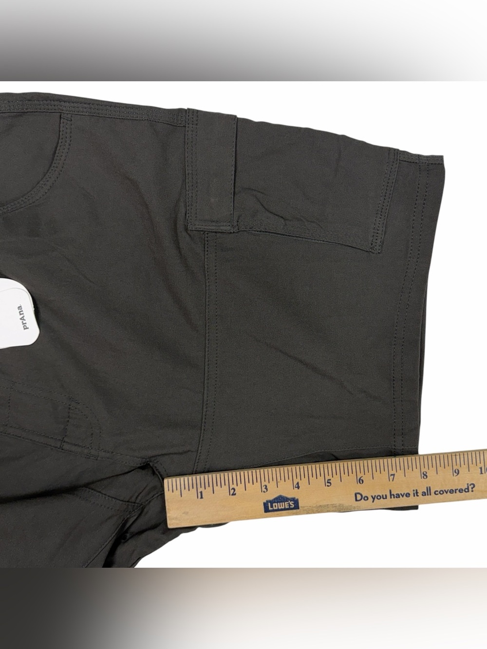 Prana Stretch Zion Short II Men 36 Grey 8” Cargo Trail Belted Outdoor Hiking NEW - Picture 11 of 14